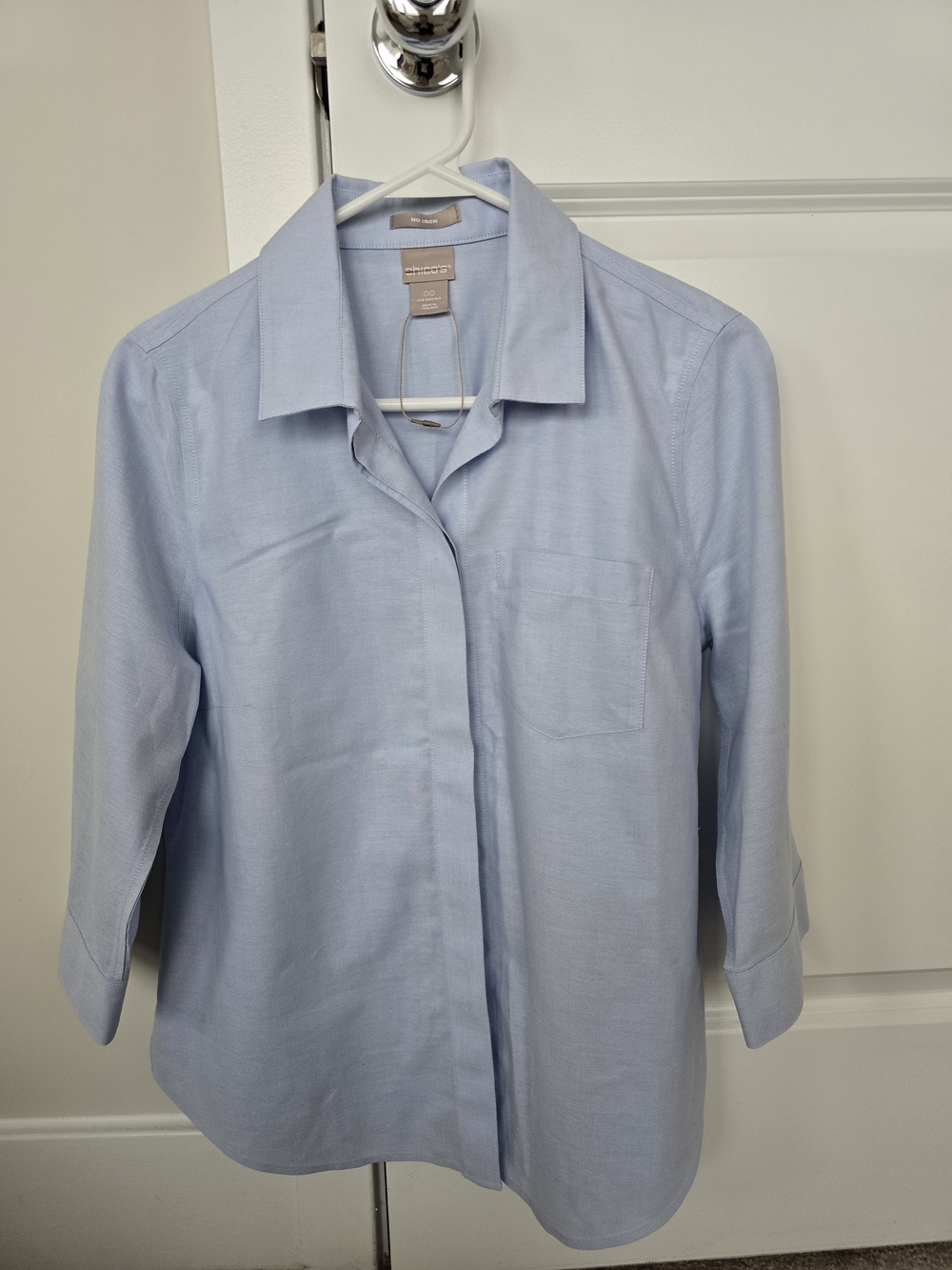 Chico's Light Blue Button-Down Shirt